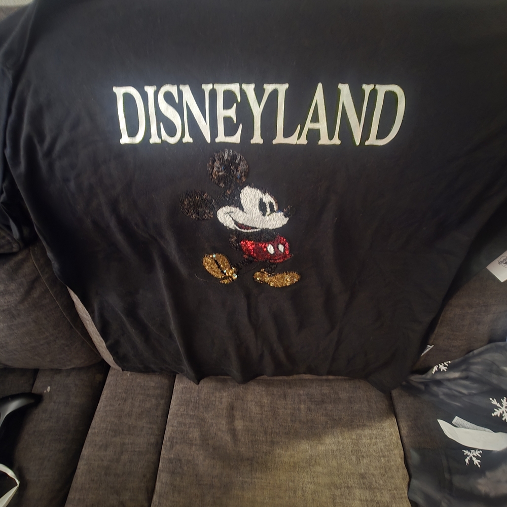 Disney Black Long Sleeve Tee with Mickey Mouse